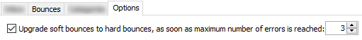 Optionen für Bounces