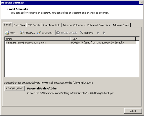 Outlook 2007 – E-Mail-Einrichtung – E-Mail-Konten
