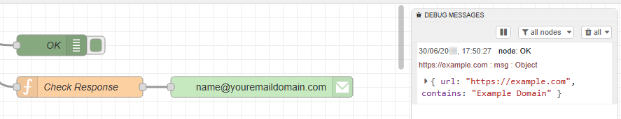 Website-Statusprüfung – Debug